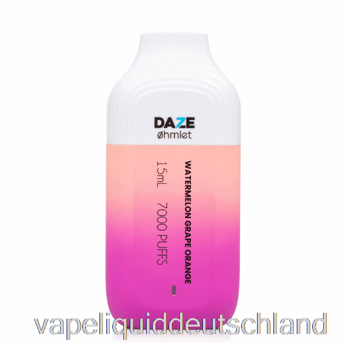 7 Daze Ohmlet 7000 0 % Null Nikotin Einweg-Vape-Flüssigkeit Wassermelone Traube Orange